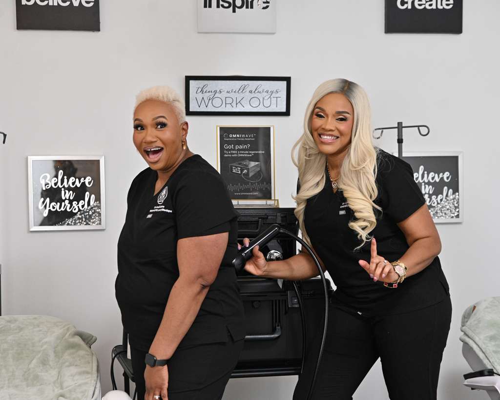 RebornLyfe medical team with shockwave therapy equipment